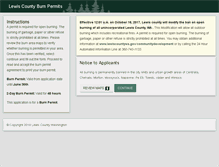 Tablet Screenshot of burnpermit.lewiscountywa.gov